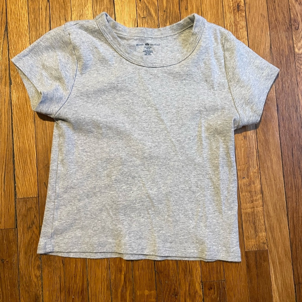 Brandy Melville Gray Short Sleeve Tee